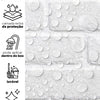 KIT DE 6 ROLOS - 1,50m x 50cm - Papel De Parede Adesivo Tijolinho Branco Milão