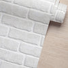 KIT DE 6 ROLOS - 1,50m x 50cm - Papel De Parede Adesivo Tijolinho Branco Milão