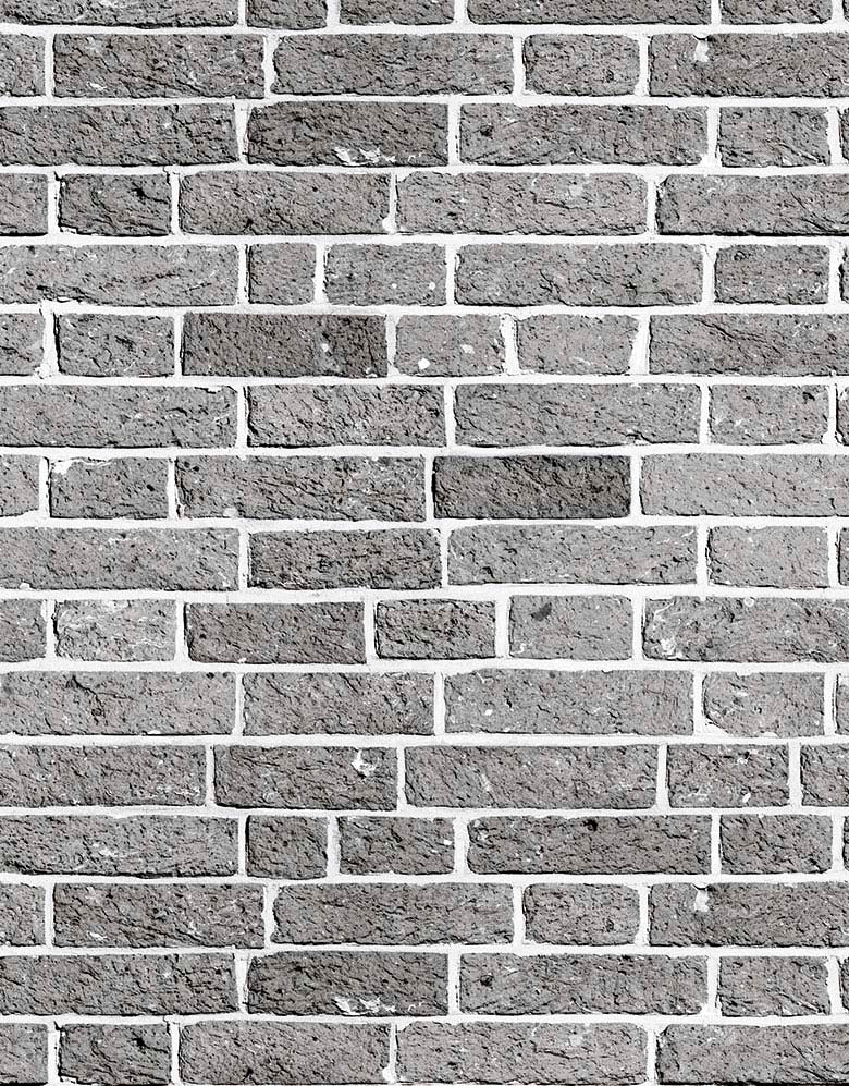 Papel de Parede Adesivo Tijolinho Cinza