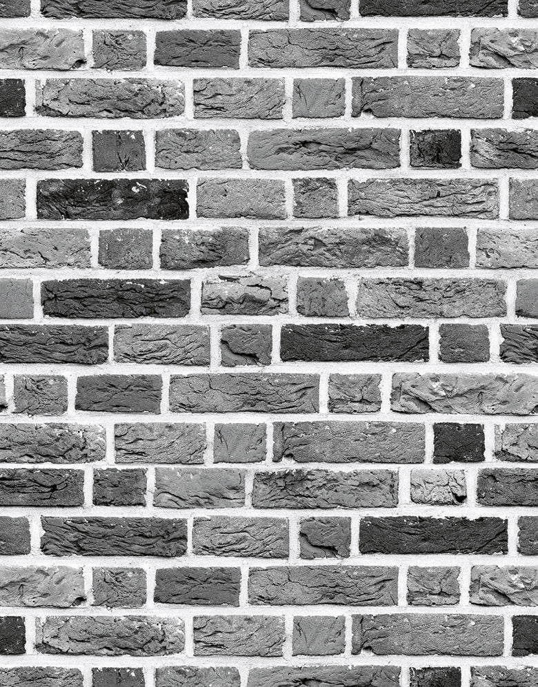 Papel De Parede Adesivo Tijolinho Cinza Vesúvio
