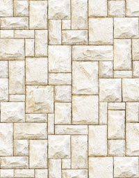 KIT DE 2 ROLOS - 3,00m x 50cm - Papel de Parede Adesivo Lajotinha Cremes