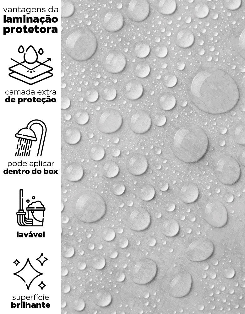 KIT DE 5 ROLOS - 1,50m x 50cm - Papel de Parede Adesivo Cimento Queimado