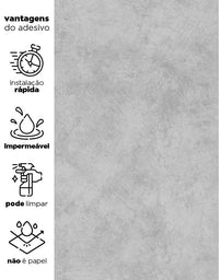 KIT DE 5 ROLOS - 1,50m x 50cm - Papel de Parede Adesivo Cimento Queimado