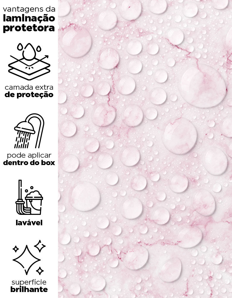 Papel de Parede Adesivo Mármore Rosa