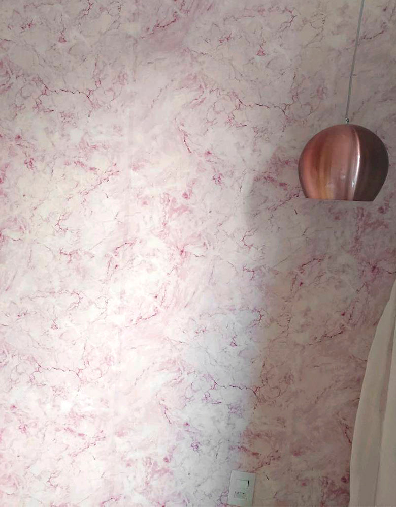 Papel de Parede Adesivo Mármore Rosa