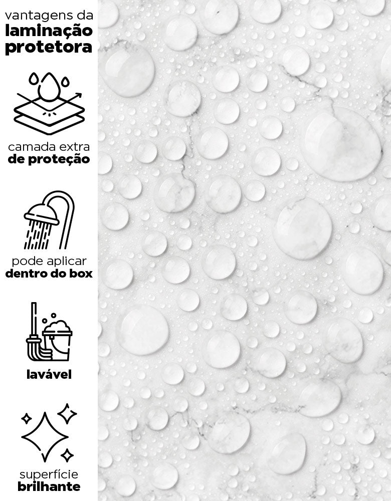 Papel de Parede Adesivo Mármore Gelo