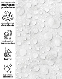 KIT DE 4 ROLOS - 2,50m x 50cm - Papel de Parede Adesivo Mármore Gelo