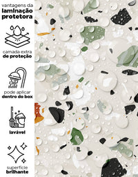 Papel de Parede Granilite Terrazo Esmeralda