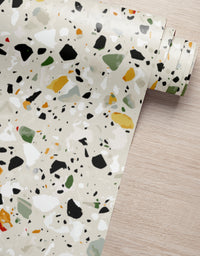 Papel de Parede Granilite Terrazo Esmeralda