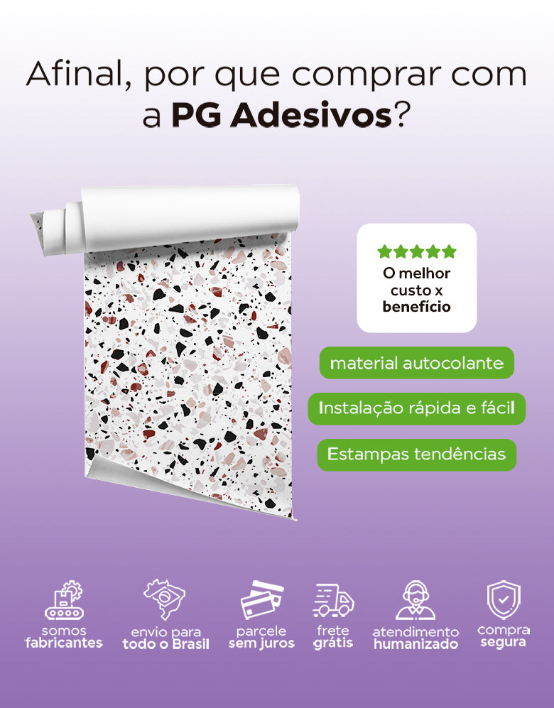 Papel de Parede Terrazzo Granilite Quartzo