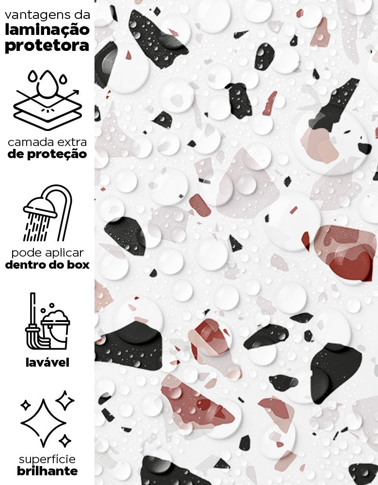 Papel de Parede Terrazzo Granilite Quartzo