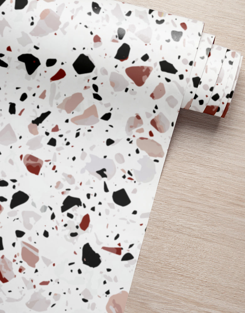 Papel de Parede Terrazzo Granilite Quartzo