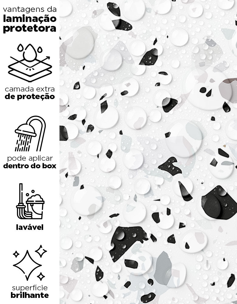 Papel de Parede Adesivo Terrazzo Granilite Rutilo