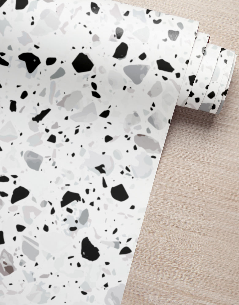 Papel de Parede Adesivo Terrazzo Granilite Rutilo