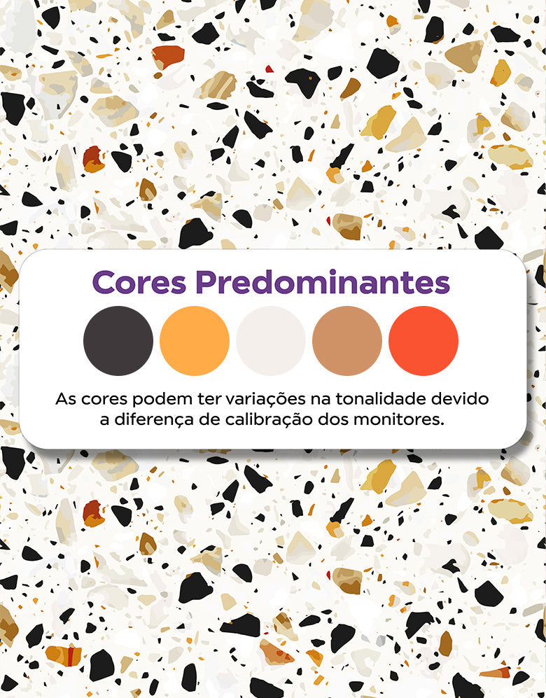 KIT DE 4 ROLOS - 3,00m x 50cm - Papel de Parede Granilite Topázio Imperial