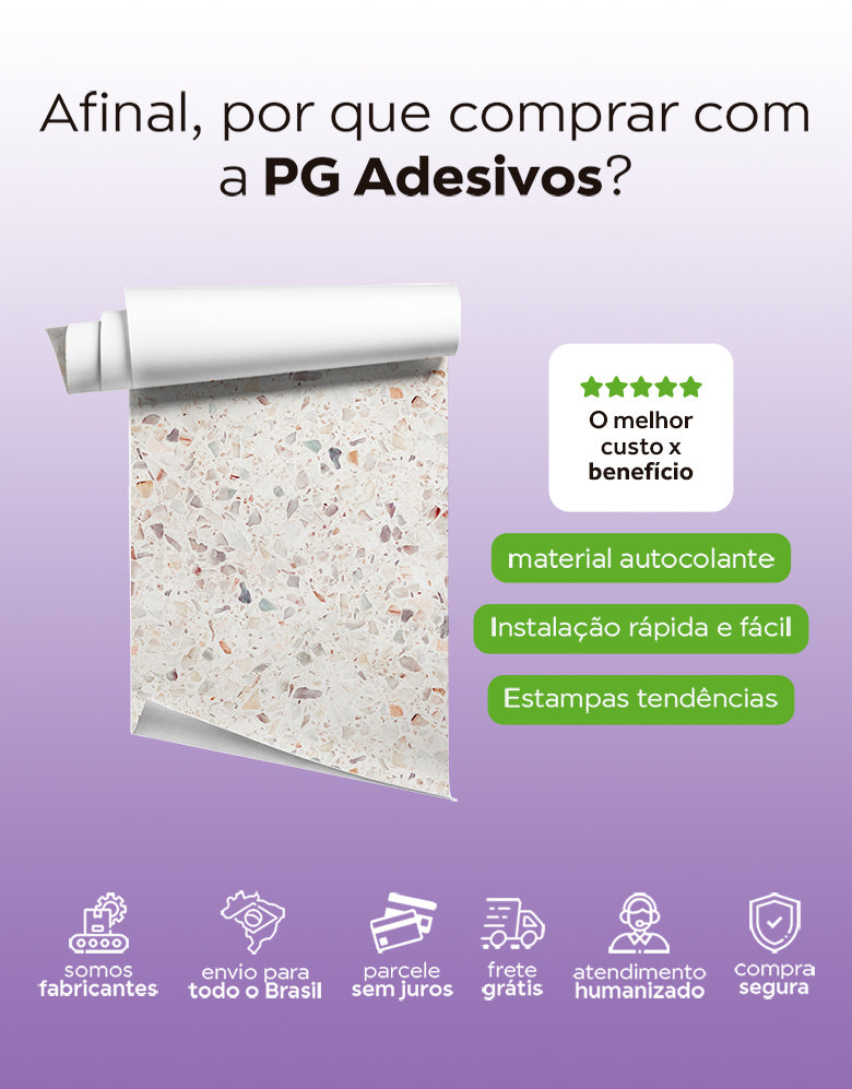 Papel de Parede Adesivo Granilite Boho 3,00m x 50cm