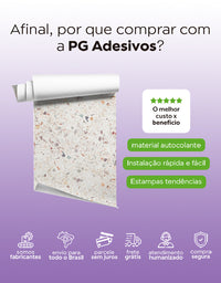 Papel de Parede Adesivo Granilite Boho 3,00m x 50cm