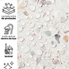 Papel de Parede Adesivo Granilite Boho Com película para áreas molhadas 1,00x0,50m