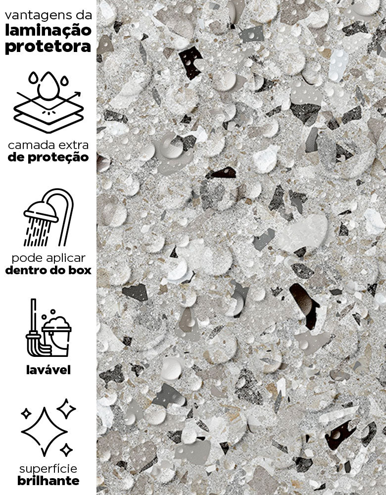 Papel de Parede Adesivo Granilite Industrial