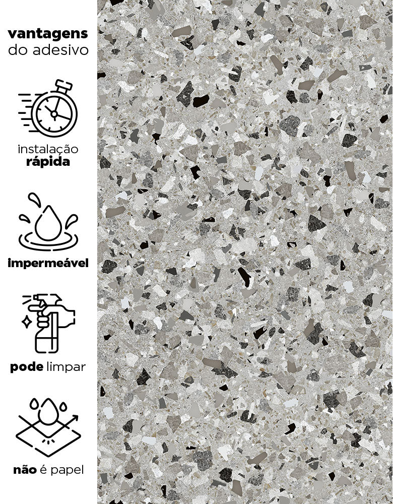 Papel de Parede Adesivo Granilite Industrial