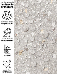 KIT DE 3 ROLOS - 1,50m x 50cm - Papel de Parede Adesivo Granilite Escandinavo