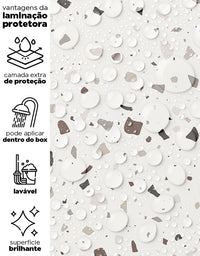 KIT DE 5 ROLOS - 1,50m x 50cm - Papel de Parede Granilite Âmbar