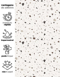 KIT DE 5 ROLOS - 1,50m x 50cm - Papel de Parede Granilite Âmbar