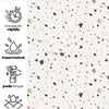 KIT DE 5 ROLOS - 1,50m x 50cm - Papel de Parede Granilite Âmbar