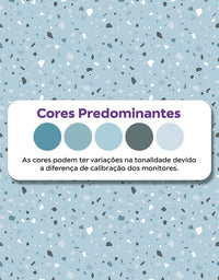 KIT DE 4 ROLOS - 2,50m x 50cm - Papel de Parede Adesivo Granilite Lazúli