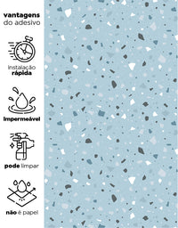 Papel de Parede Adesivo Granilite Lazúli