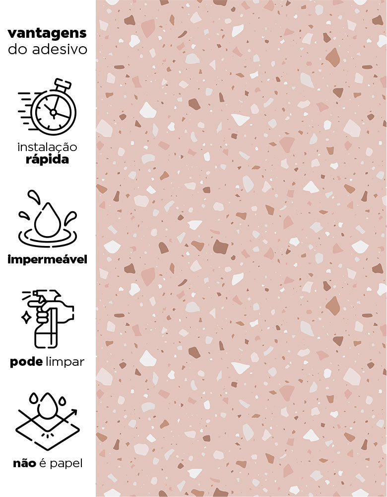 Papel de Parede Adesivo Granilite Romântico