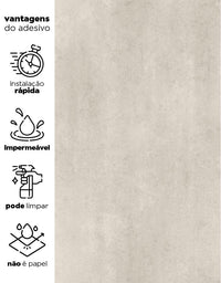 KIT DE 7 ROLOS - 3,00m x 50cm - Papel de Parede Adesivo Cimento Queimado Nude