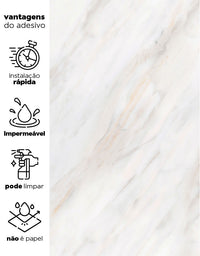 Papel de Parede Adesivo Marmorizado com película protetora para áreas úmidas e Molhadas 2,50x0,50m