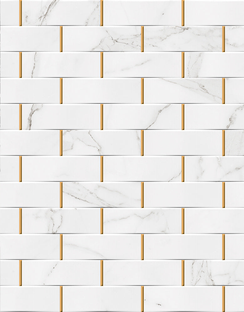 Papel de Parede Adesivo Tijolinho Marmorizado