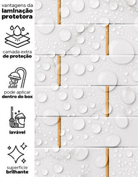 Papel de Parede Adesivo Tijolinho Marmorizado