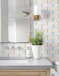 Papel de Parede Adesivo Tijolinho Marmorizado