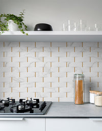 Papel de Parede Adesivo Tijolinho Marmorizado