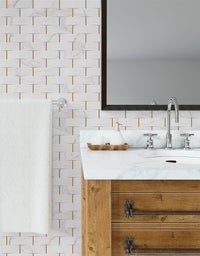 Papel de Parede Adesivo Tijolinho Marmorizado