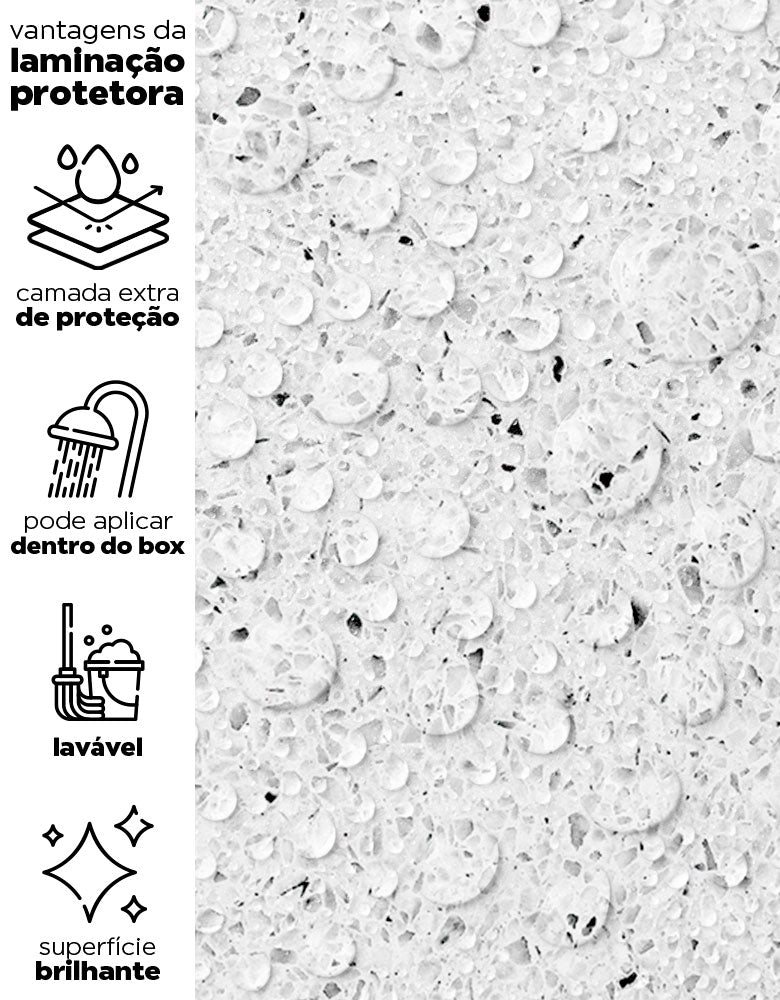 KIT DE 2 ROLOS - 2,50m x 50cm - Papel De Parede Granito Pitaya