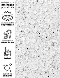 KIT DE 2 ROLOS - 2,50m x 50cm - Papel De Parede Granito Pitaya