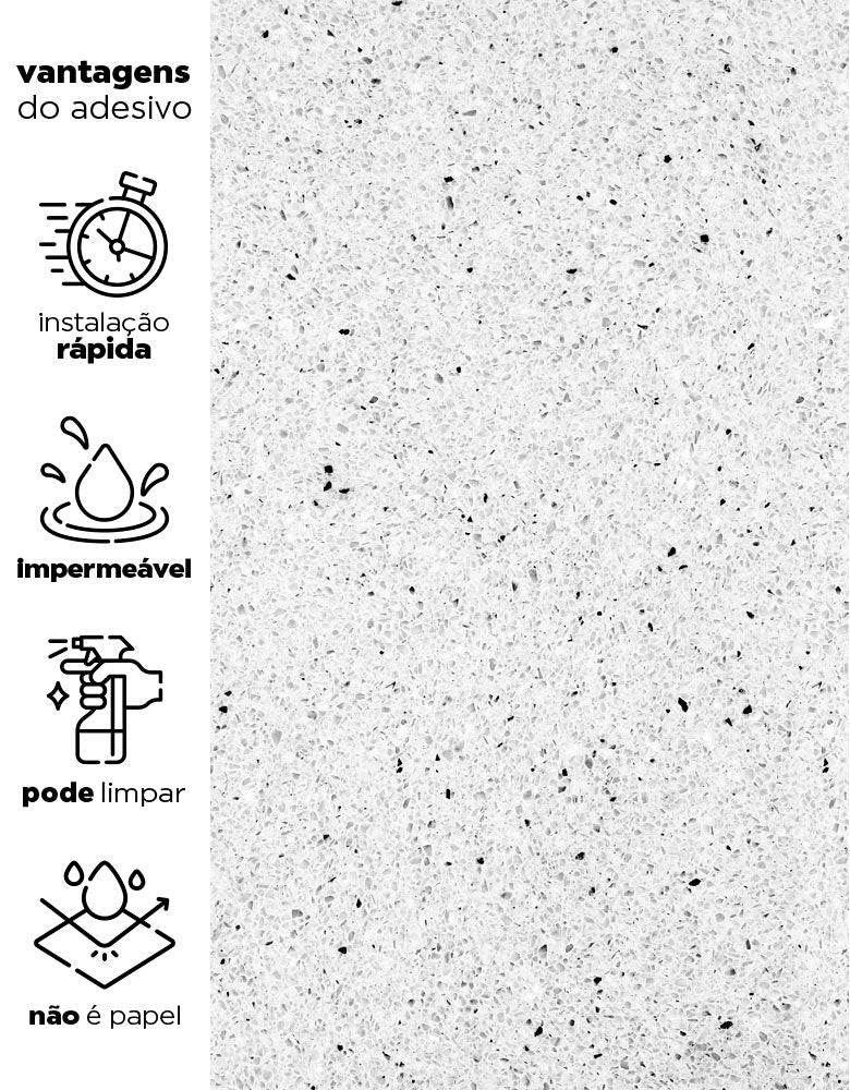 KIT DE 2 ROLOS - 2,50m x 50cm - Papel De Parede Granito Pitaya