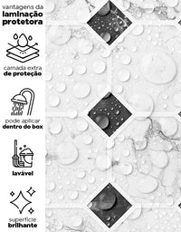 Papel de Parede Adesivo Azulejo Ladrilho Mármore