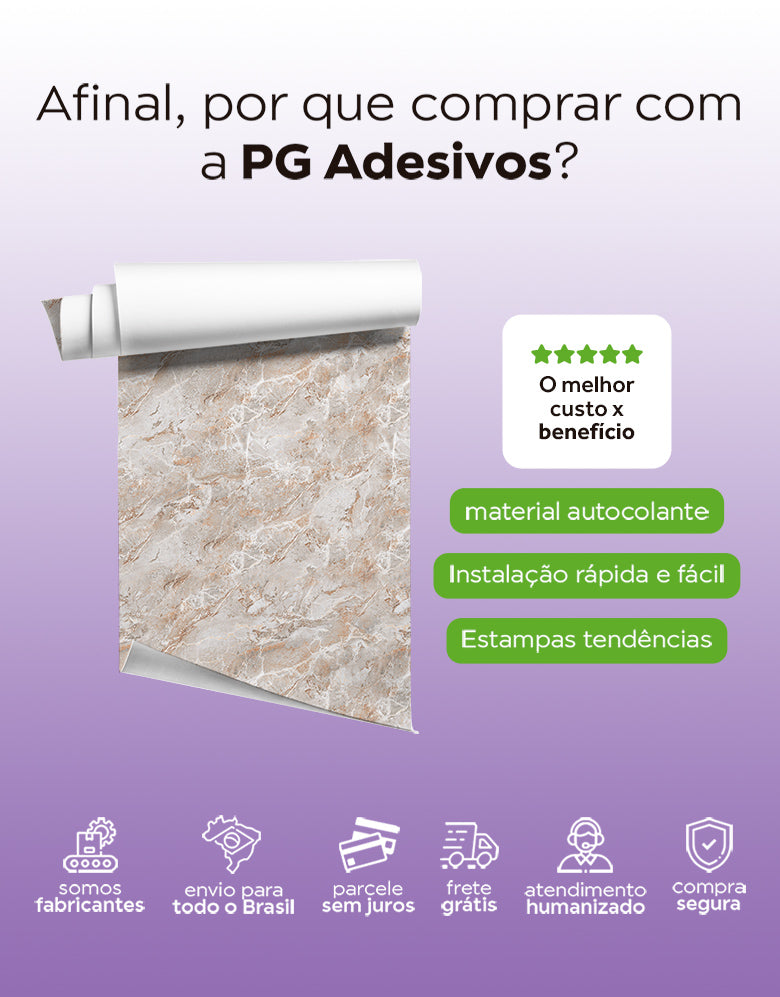Papel de Parede Adesivo Mármore Oro