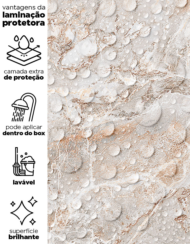 Papel de Parede Adesivo Mármore Oro