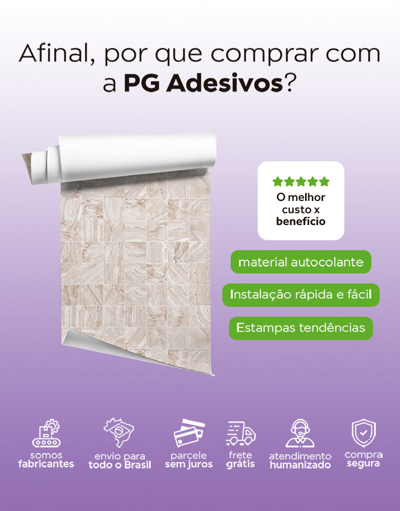 Papel de Parede Adesivo Azulejo Oasis