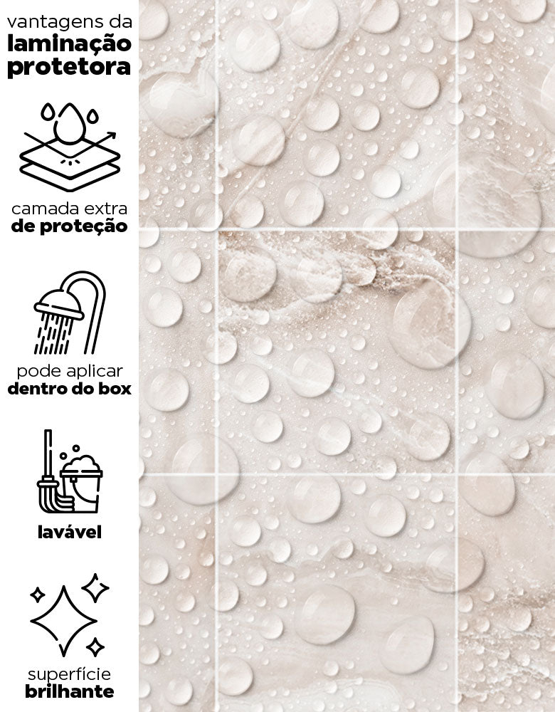 Papel de Parede Adesivo Azulejo Oasis