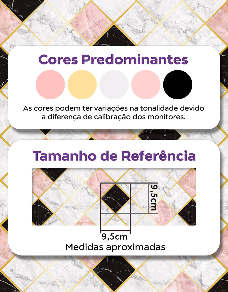 Papel de Parede Azulejo Mosaico Marmorizado