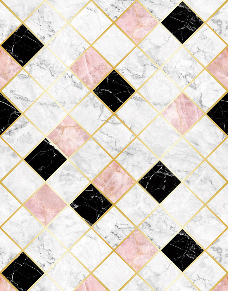Papel de Parede Azulejo Mosaico Marmorizado
