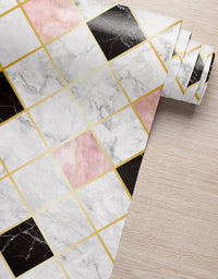 Papel de Parede Azulejo Mosaico Marmorizado