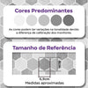 KIT DE 7 ROLOS - 2,50m x 50cm - Papel de Parede Adesivo Hexágonos Colmeia Cimento Queimado